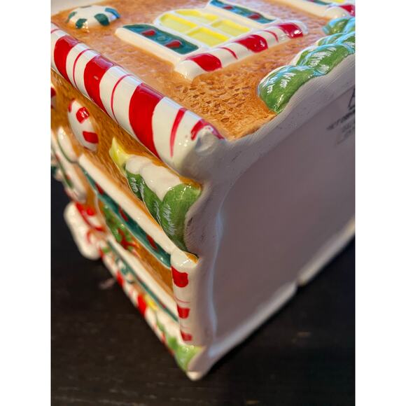Potpourri Designs Hand Painted Gingerbread House Christmas Cookie Jar - Picture 11 of 11